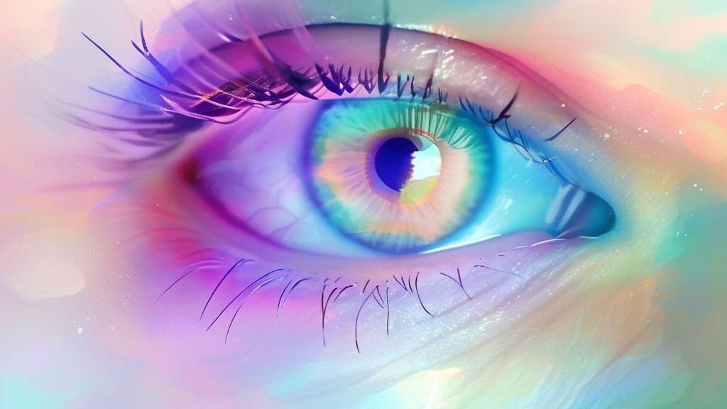 스마트폰 앱부터 안과 검진까지: 백내장 진단 방법 (watercolor 스타일)