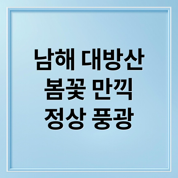 남해 대방산
봄꽃 만끽
정상 풍광 (창선도 대방산 진달래)