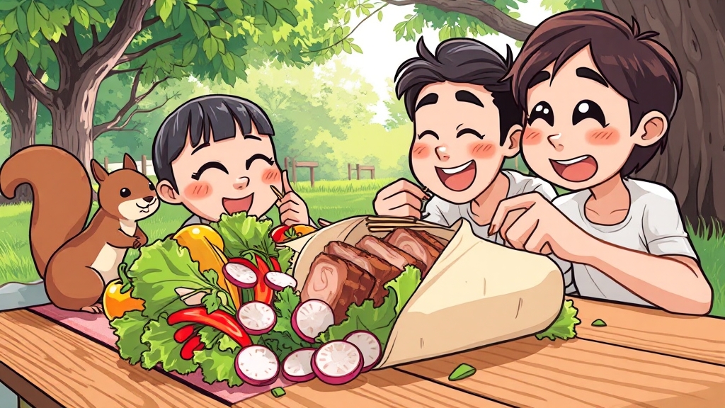 돔베고기, 함께 즐겨봐요! (cartoon 스타일)