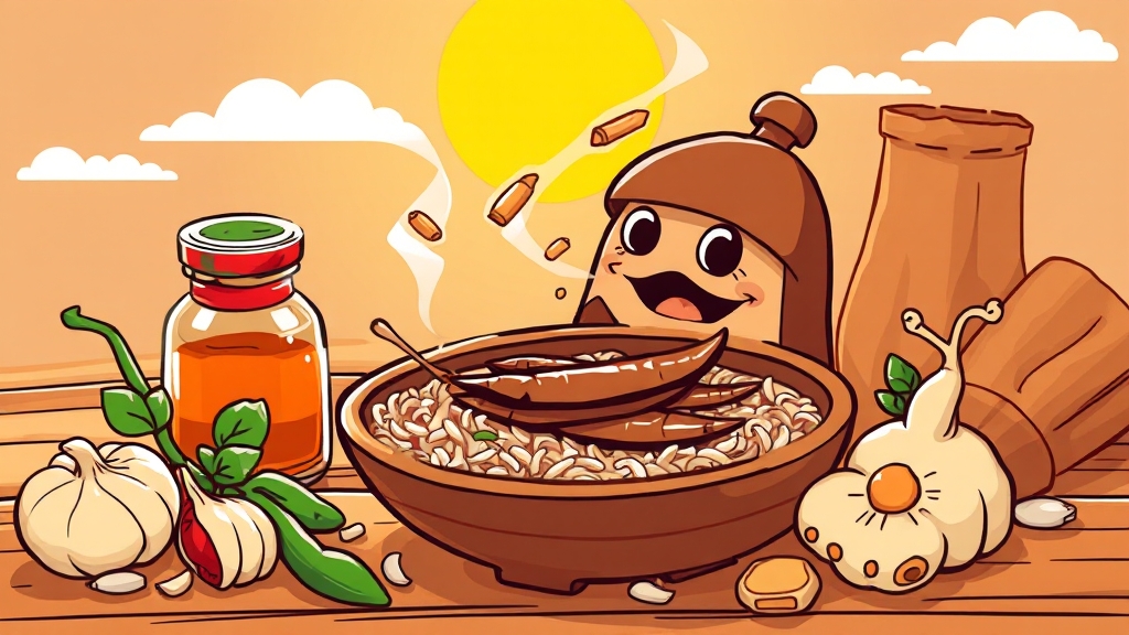 장아찌 간장 만들기 (cartoon 스타일)