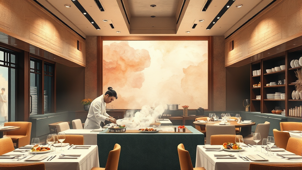 누와(NUWA) 레스토랑 소개 및 분위기 (watercolor 스타일)