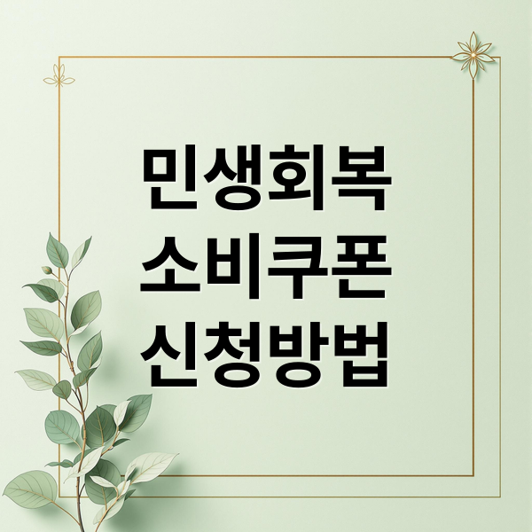 민생회복
소비쿠폰
신청방법 (소비쿠폰 신청 방법)