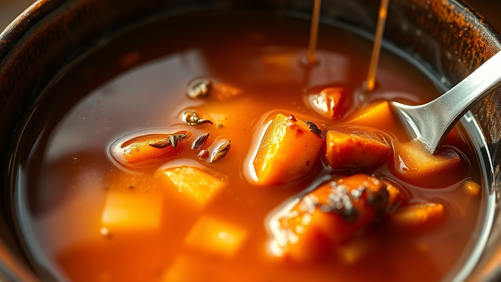 육수 & 양념 황금비율 (realistic 스타일)