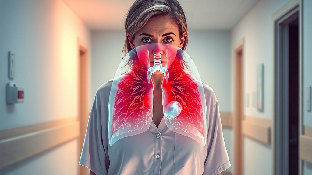 주부 폐암 증상과 조기 진단 (illustration 스타일)