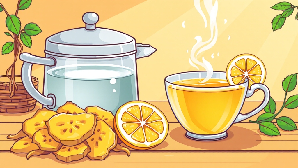 여주차 맛있게 즐기는 방법 (illustration 스타일)