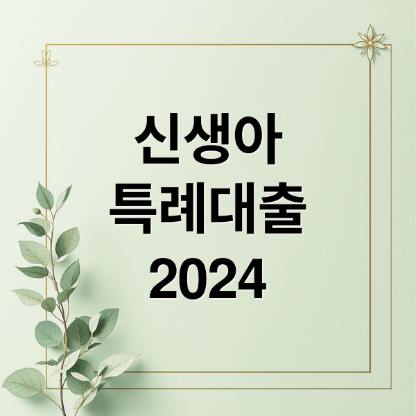 신생아
특례대출
2024 (신생아 특례대출 조건)