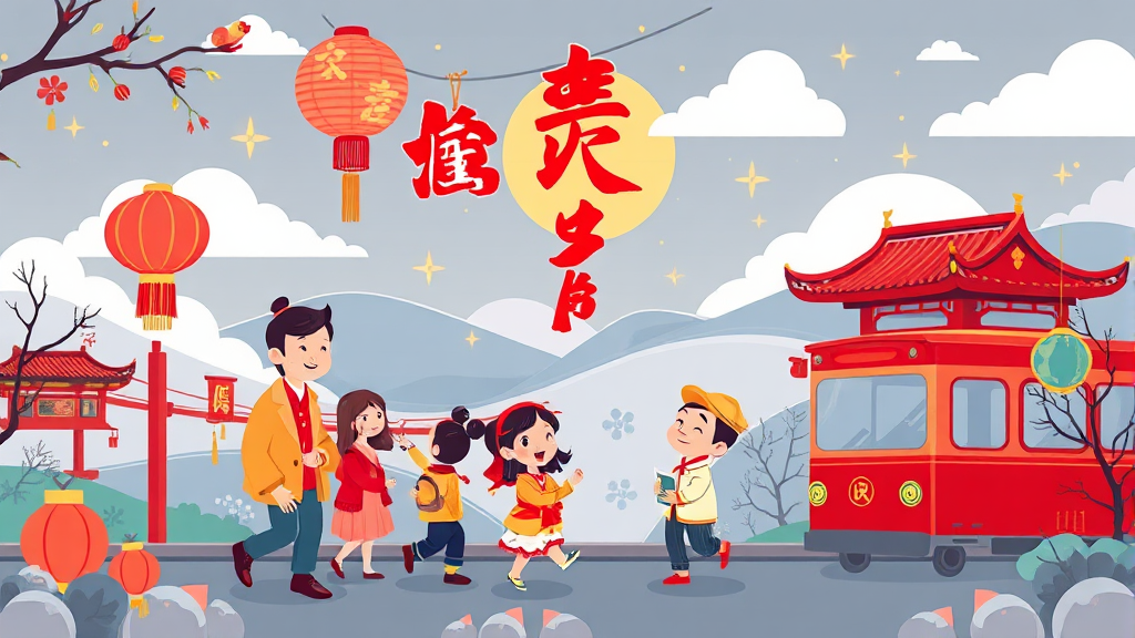 정부의 설 민생안정대책 및 지원 정책 (cartoon 스타일)