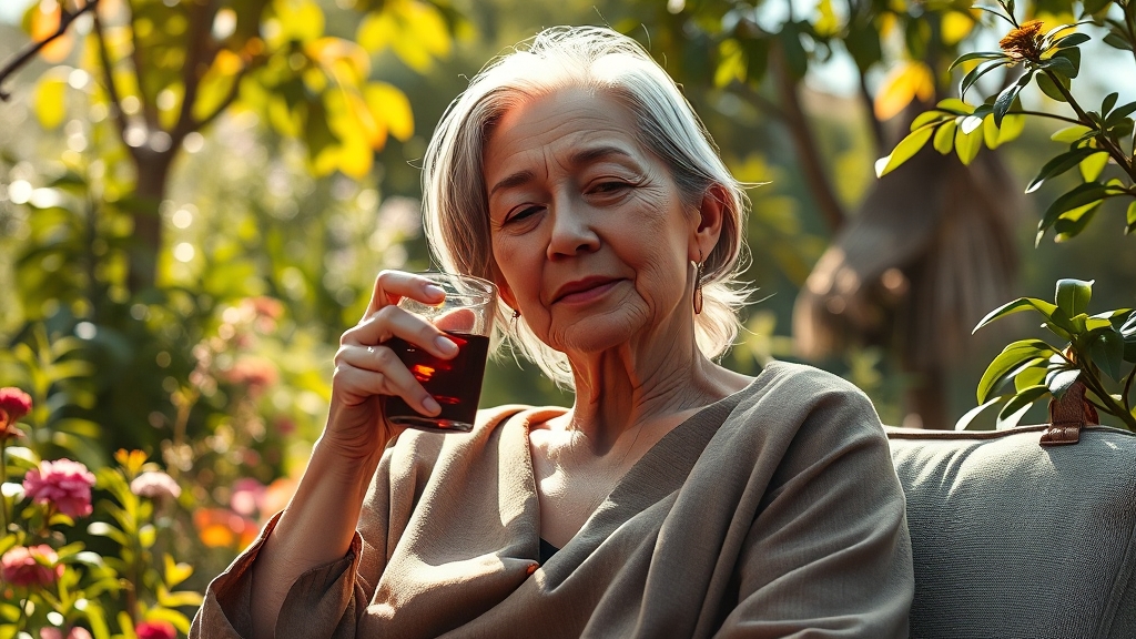 갱년기 및 체질별 복용법 (realistic 스타일)