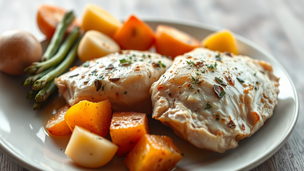 건강한 식단 관리를 위한 고구마와 감자 섭취 가이드 (realistic 스타일)