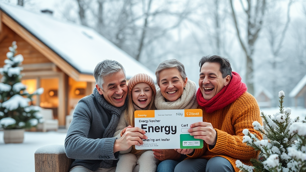 에너지바우처 지원 (realistic 스타일)