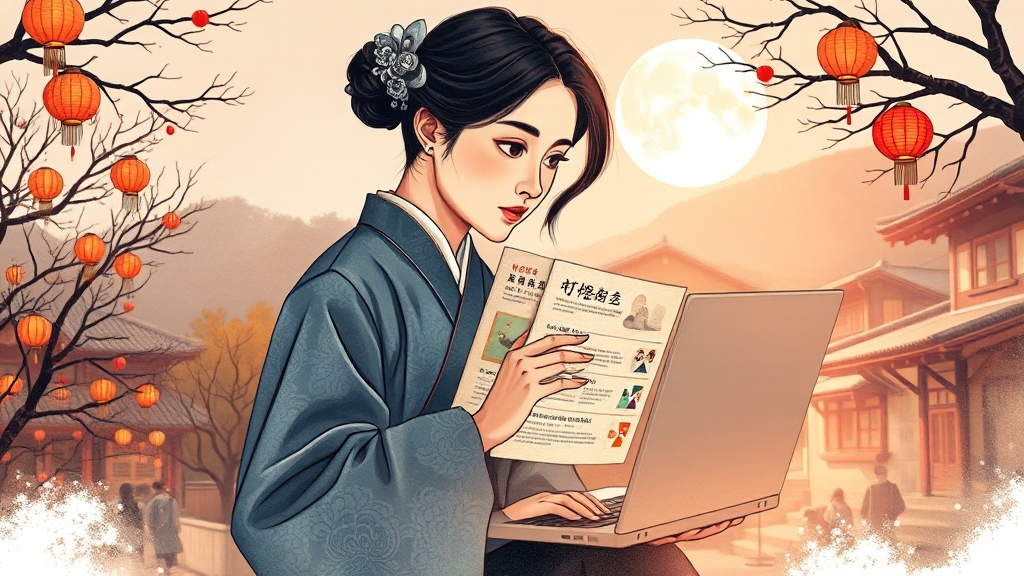 추석 지원금, 어떻게 신청할까? (illustration 스타일)