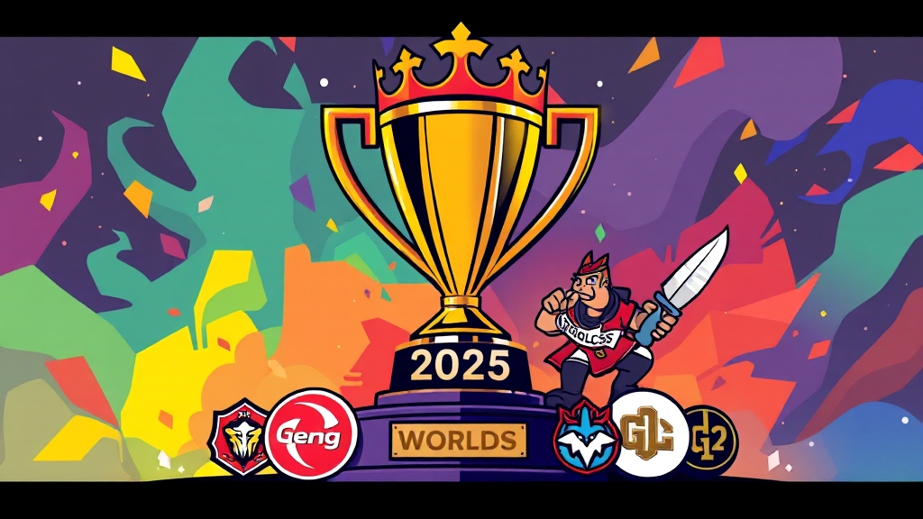 롤드컵 2025 참가팀 분석 (illustration 스타일)