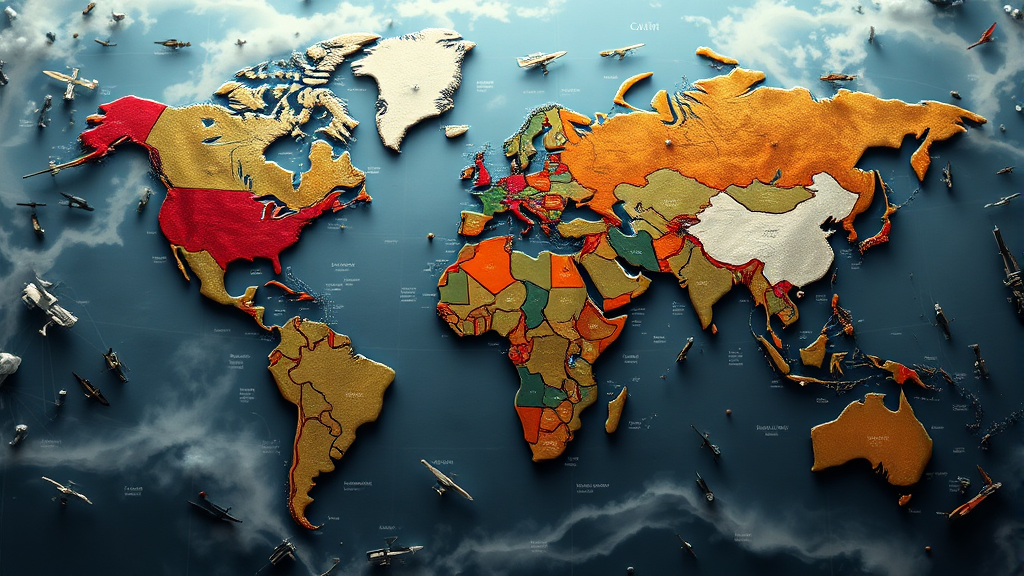 국제 정세 및 주요 국가 소식 (realistic 스타일)