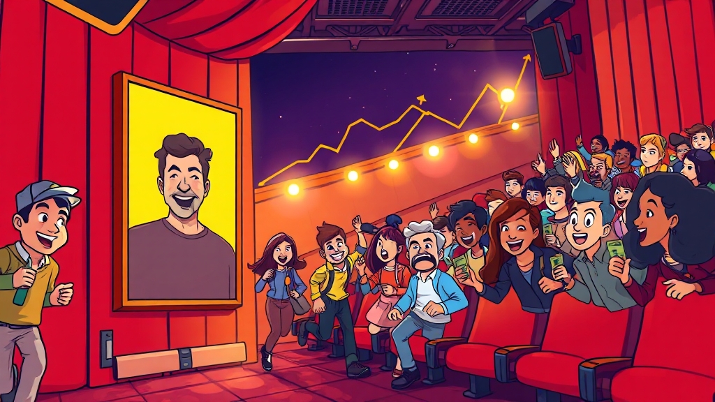 영화 할인쿠폰 정책 효과 및 반응 (cartoon 스타일)