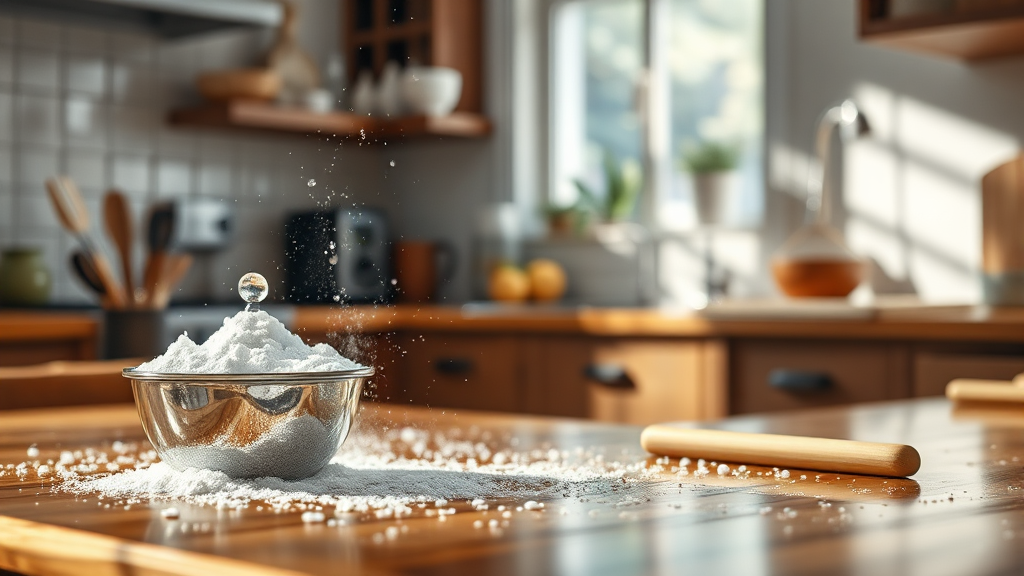베이킹소다 청소 원리 (realistic 스타일)