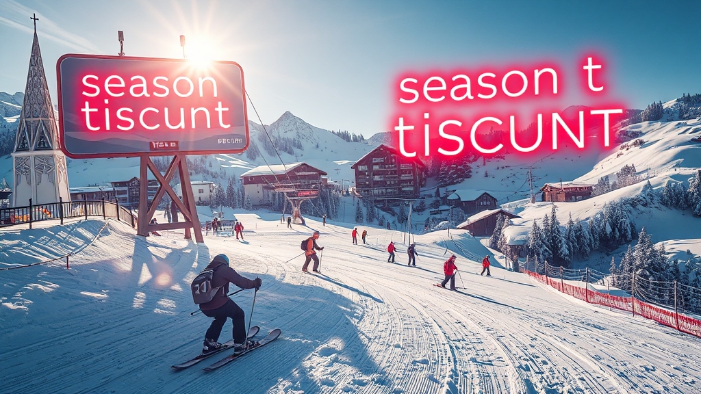 스키장 시즌권 정보 (realistic 스타일)