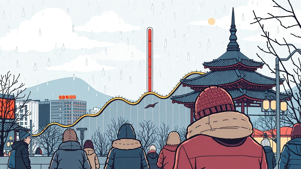 서울 기온 변화, 롤러코스터 주의! (illustration 스타일)