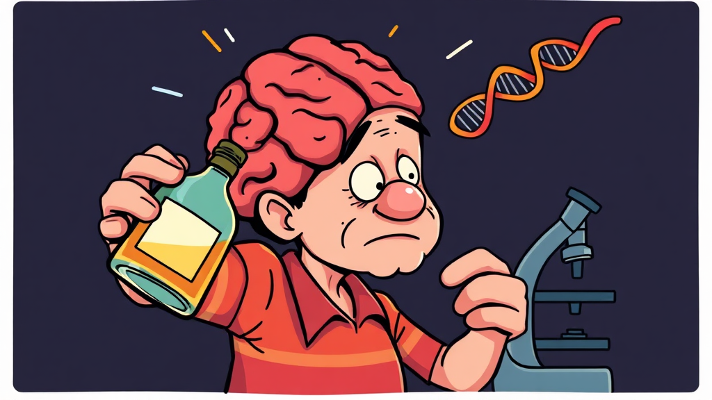 소뇌위축증의 다양한 원인 (cartoon 스타일)