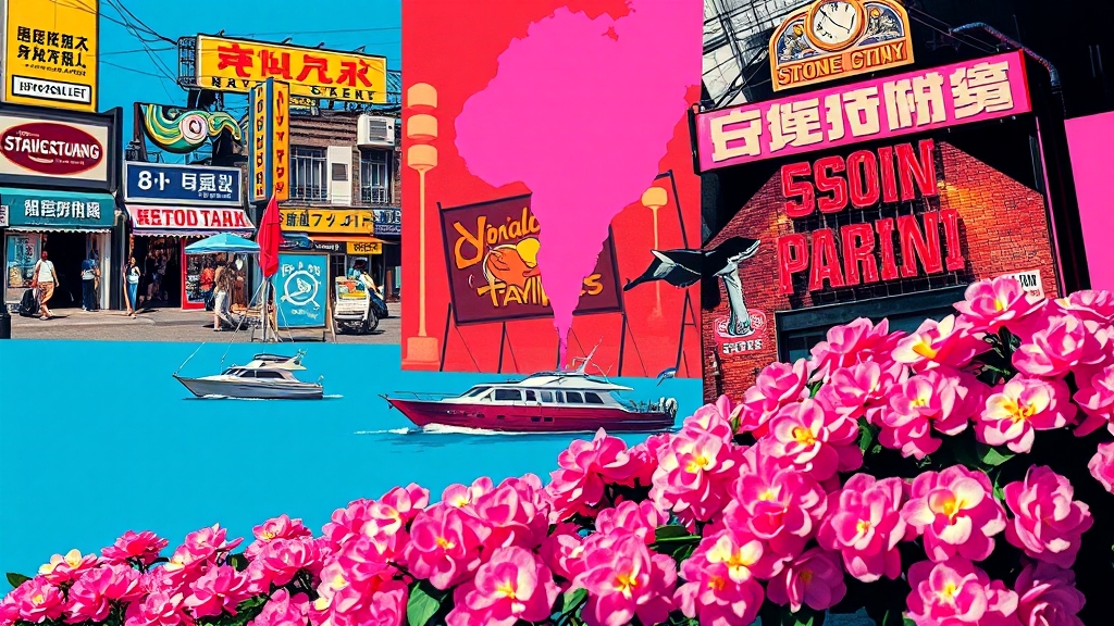 지역별 숨겨진 명소 & 연계 행사 (popart 스타일)