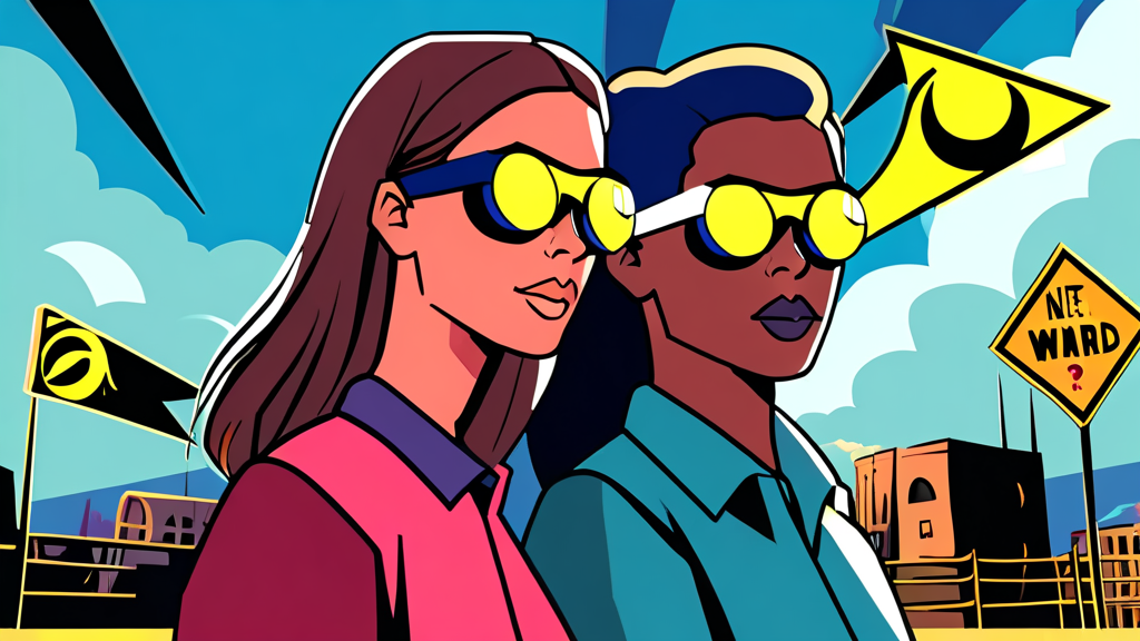 단순 비문증 vs. 위험 신호: 실명 가능성은? (cartoon 스타일)