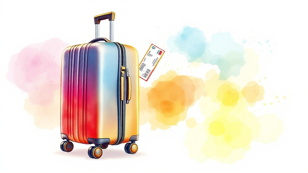 기내 반입 규정 & 추가 정보, 완벽한 준비! (watercolor 스타일)