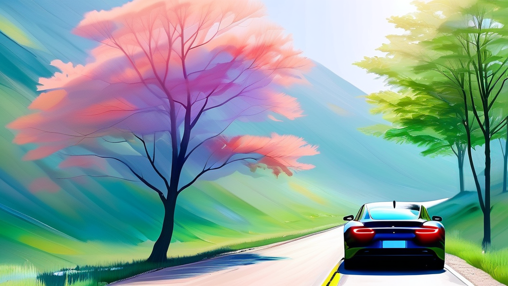 자동차 명의이전, 대리 시 발생할 수 있는 문제와 해결책 (watercolor 스타일)