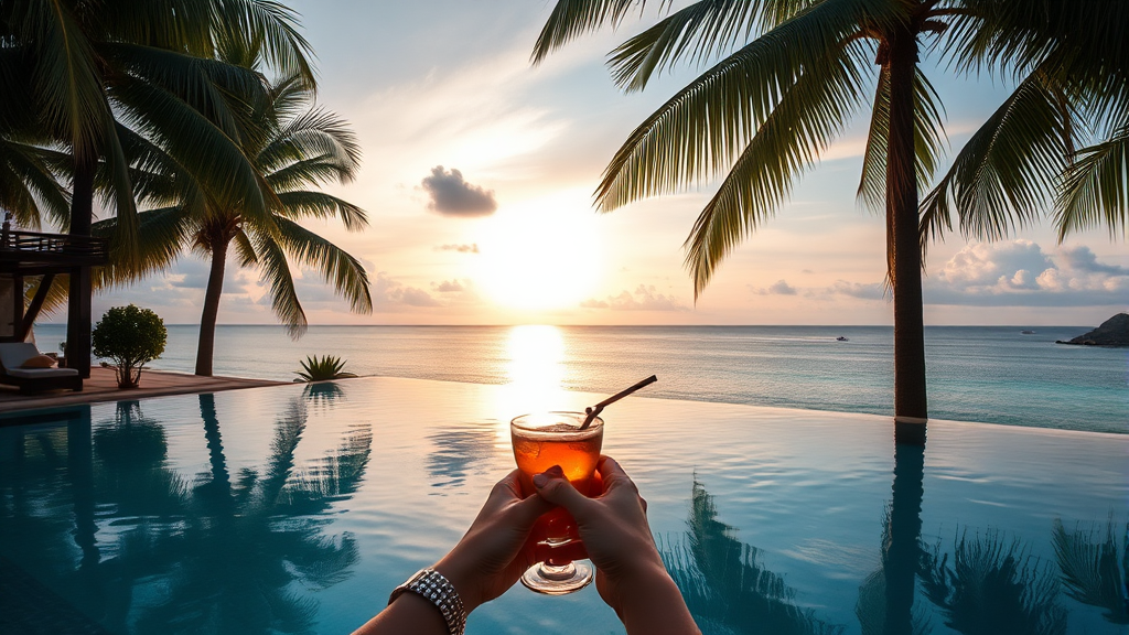 푸꾸옥 인기 수영장 비교 (realistic 스타일)