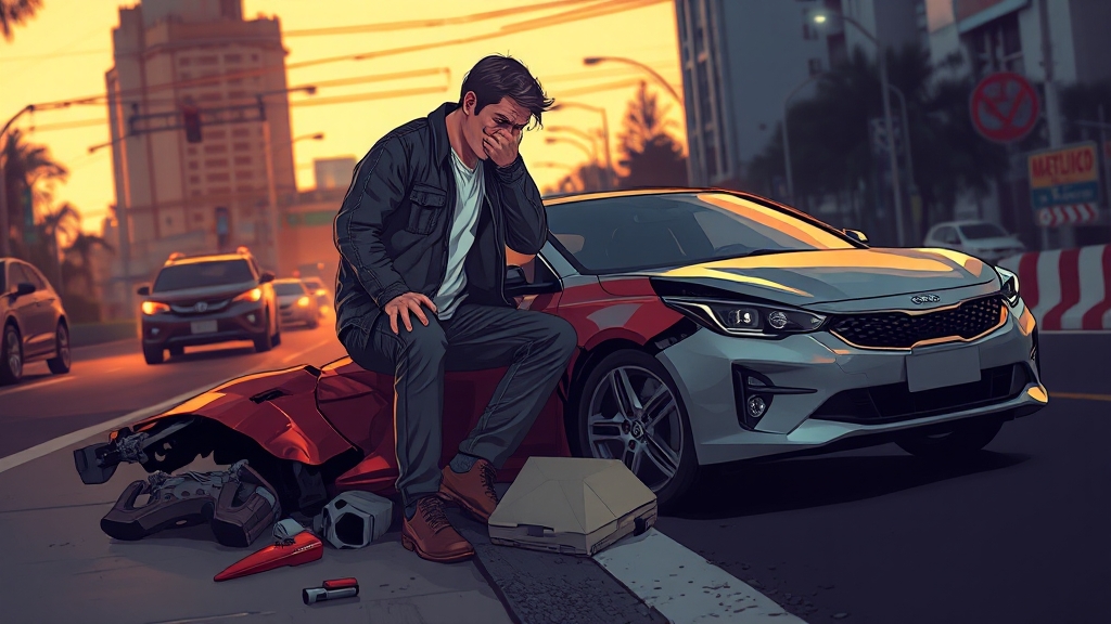 자차보험, 꼭 가입해야 할까요? (illustration 스타일)