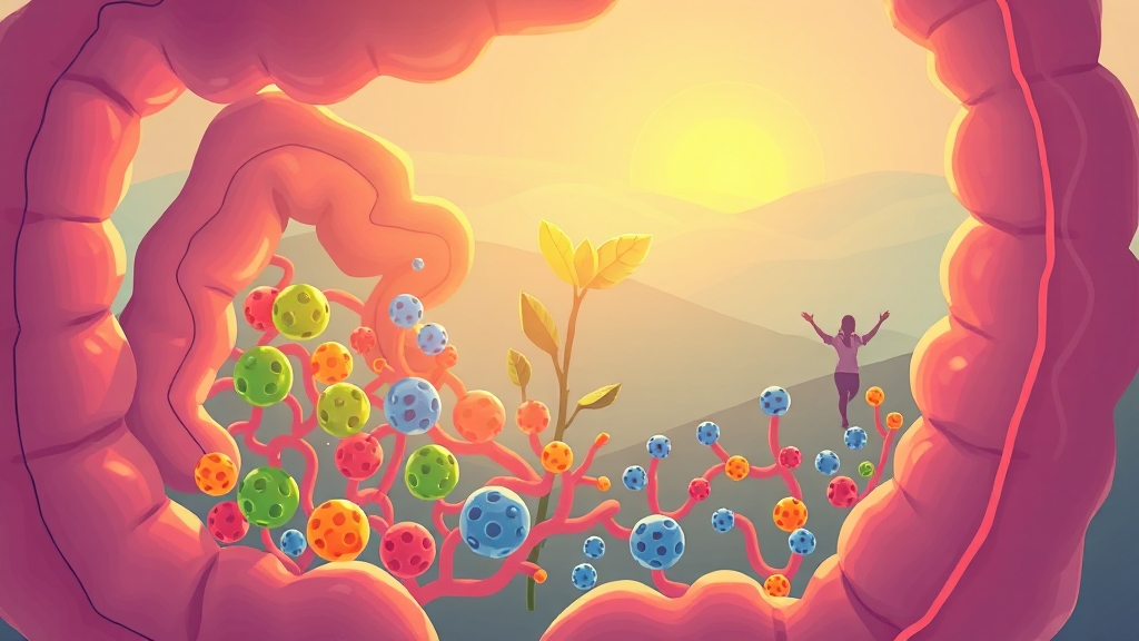 유산균 핵심 효능과 역할 (illustration 스타일)