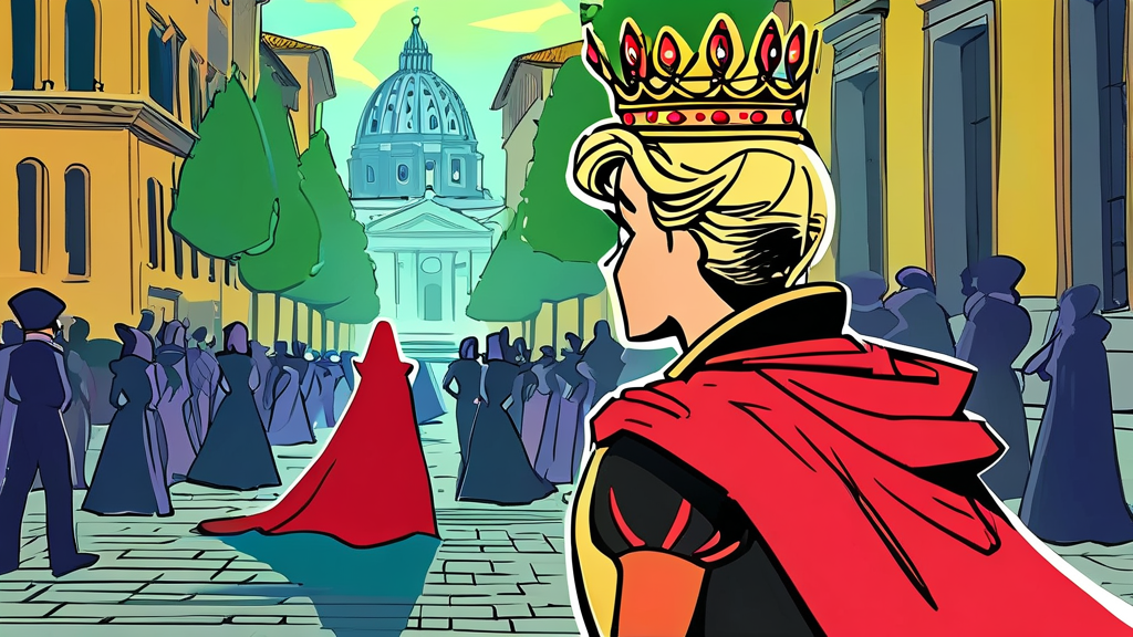 공주의 로마 탈출: 자유를 향한 갈망 (cartoon 스타일)