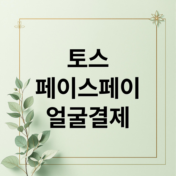 토스
페이스페이
얼굴결제 (토스 페이스페이 사용법)