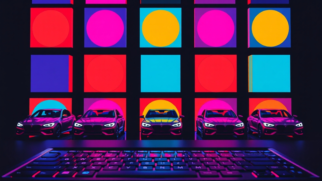 자동차 담보대출 신청 절차 (popart 스타일)