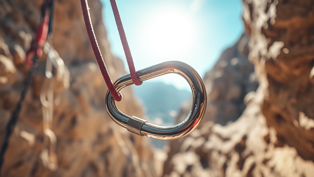 카라비너 허용 하중의 중요성 (watercolor 스타일)