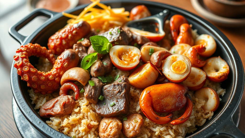 돌문어 모둠철판, 놓칠 수 없어! (realistic 스타일)