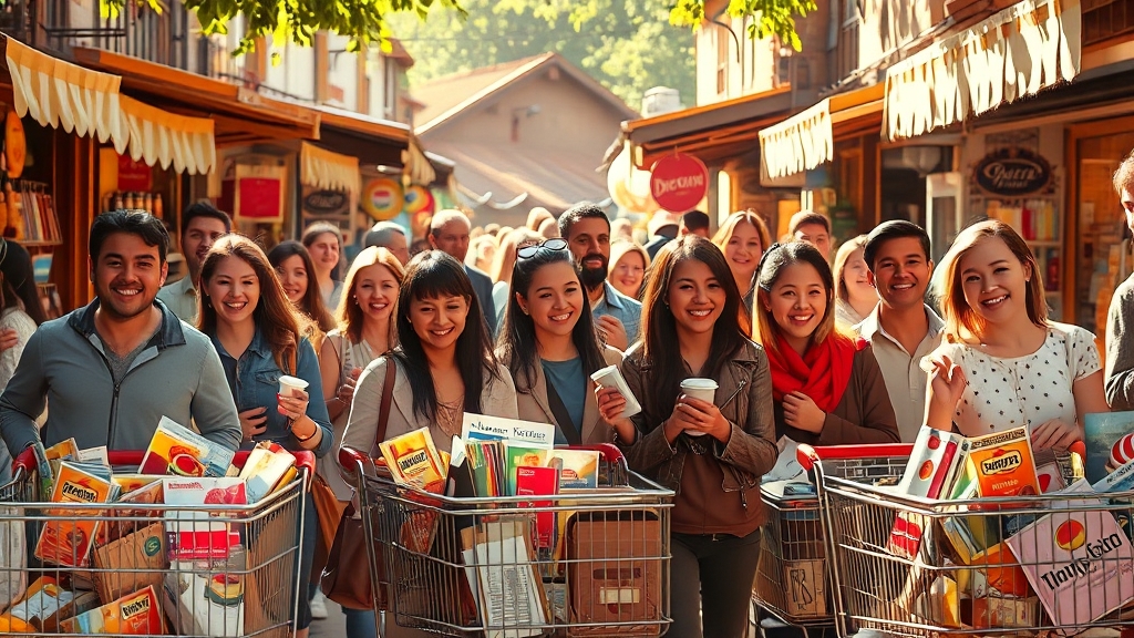 무엇을 살 수 있나요? 소비쿠폰 사용 가능 상품 및 서비스 (realistic 스타일)