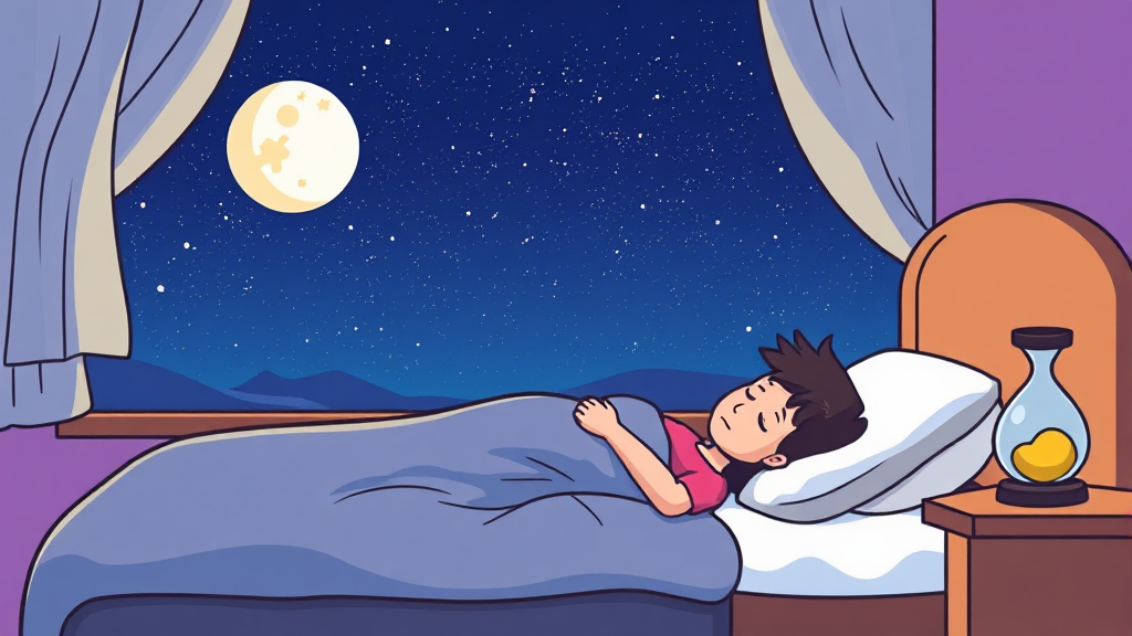 멜라토닌 효과 및 효능 (cartoon 스타일)