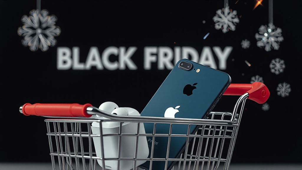 애플 제품 할인 분석 (realistic 스타일)