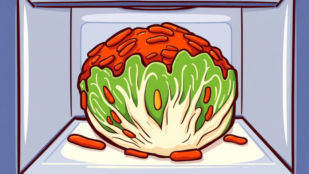 김치 담그기, 숙성 & 보관 (cartoon 스타일)