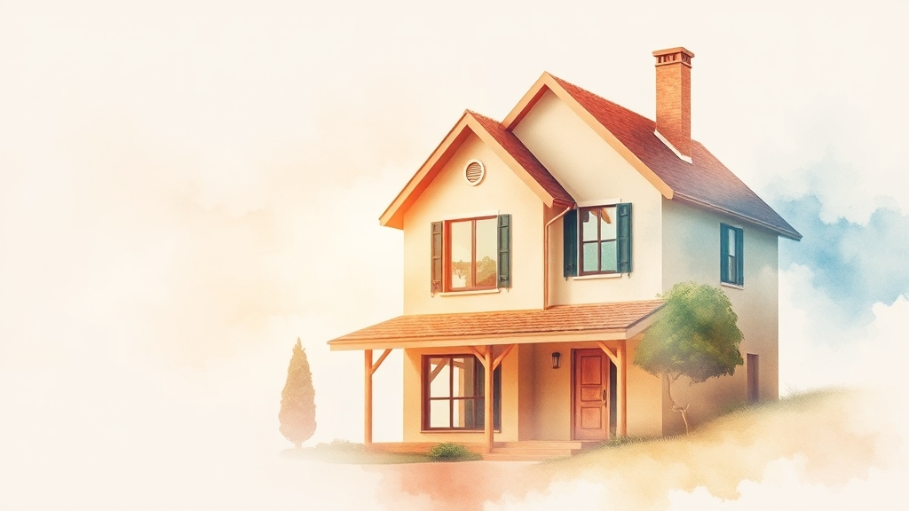 부동산 시장, 앞으로 어떻게 될까? (watercolor 스타일)