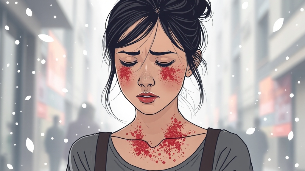 콜린성 두드러기란? (illustration 스타일)
