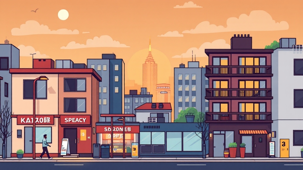 부동산 시장 분석 (cartoon 스타일)