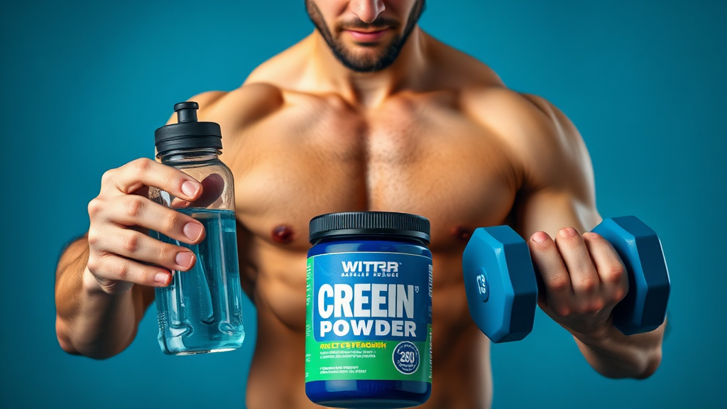 크레아틴 섭취 전, 체크! (realistic 스타일)