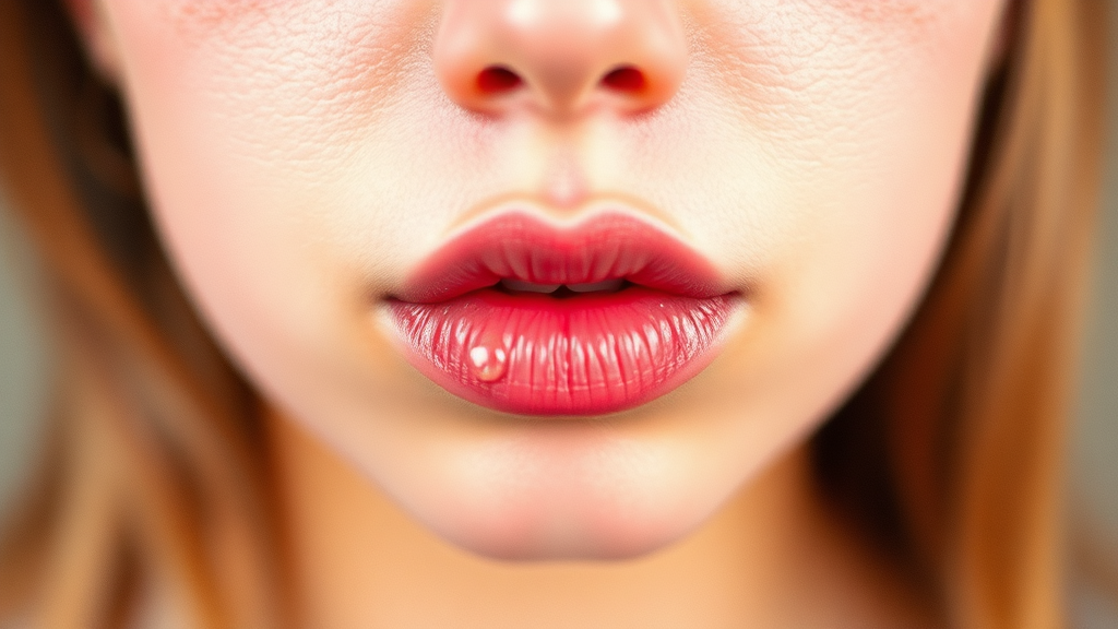 입술 수포, 뭐가 문제일까? (watercolor 스타일)