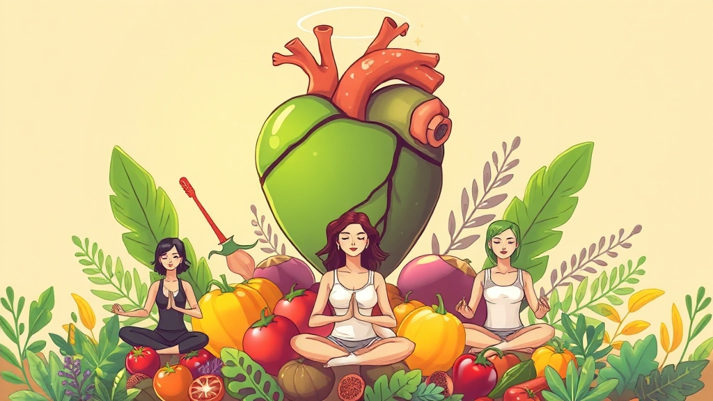 부정맥 예방 생활 습관 (illustration 스타일)