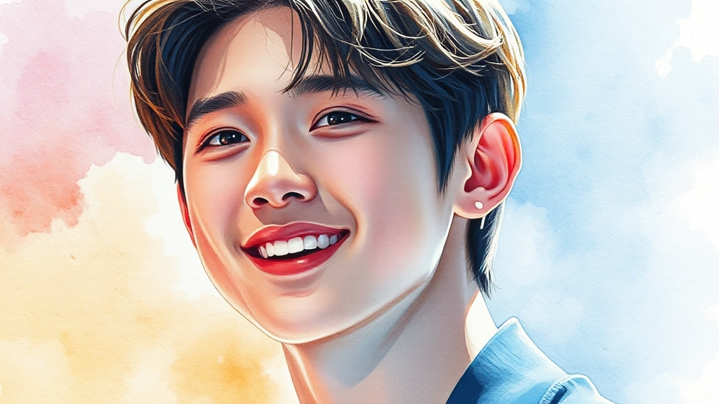 임영웅 음악 활동 (watercolor 스타일)
