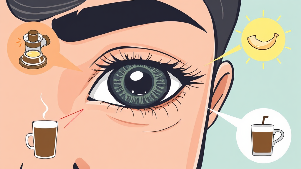 눈 떨림 유발하는 숨겨진 요인들 (illustration 스타일)