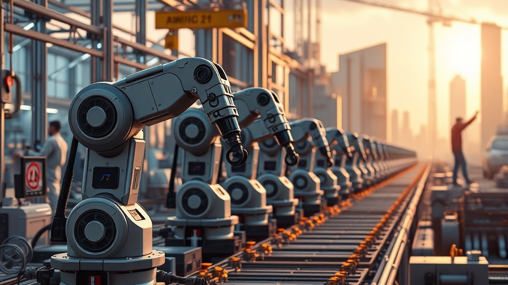 로봇 산업 투자 현황 및 전망 (realistic 스타일)