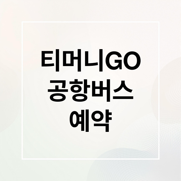 티머니GO
공항버스
예약 (공항버스 예약 어플 추천)