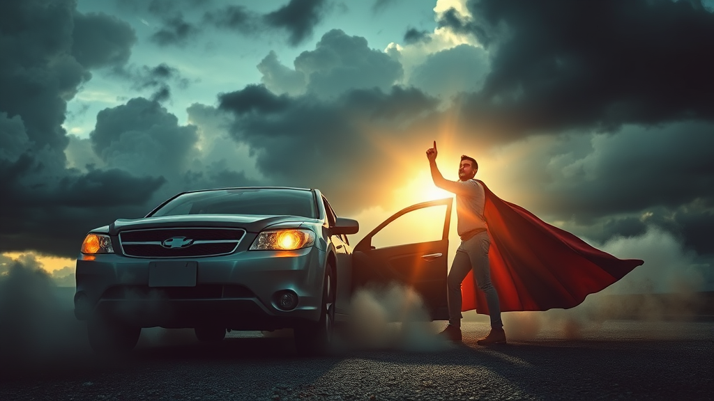 무보험차 사고 발생 시 대처 방법 (realistic 스타일)