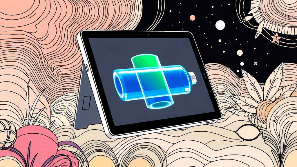 배터리 성능 및 사용 시간 (illustration 스타일)